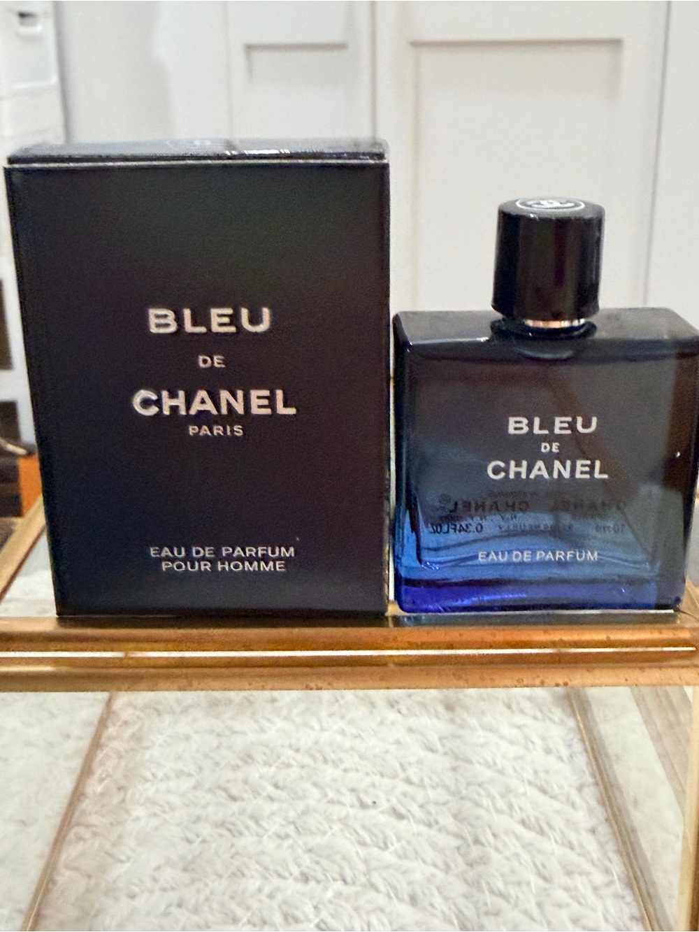 CHANEL Bleu De Chanel Denim Cosmetic Pouch & EDP Mini Gift Set New - Picture 3 of 10